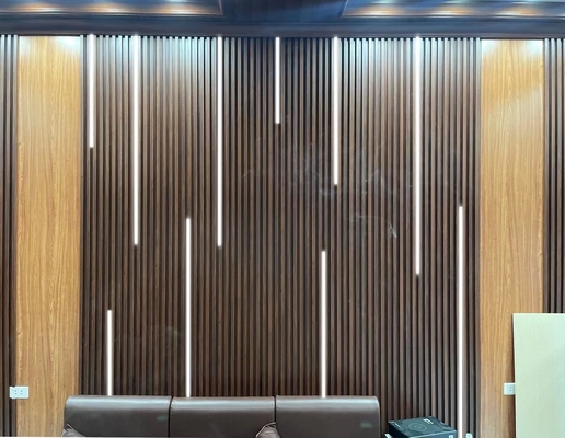 Art 3D slat wall panels WPC acoustic wall panels decorative interior wall panels